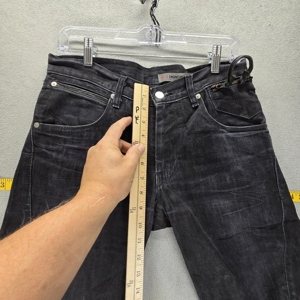 Vintage Levis Engineered Jeans Womens Black Twisted Zip Fly Fits 30x28